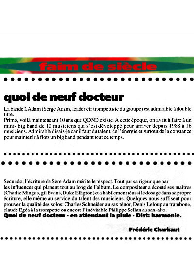 faim de siecle-quoi de neuf docteur-serge adam